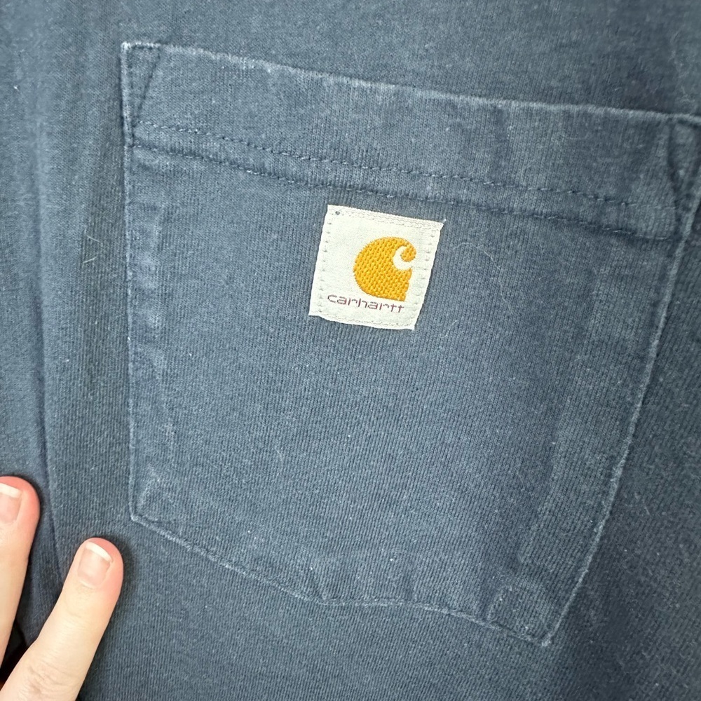 Carhartt Unisex Loose Fit T-Shirt Size Medium in Navy Blue - Picture 4 of 5